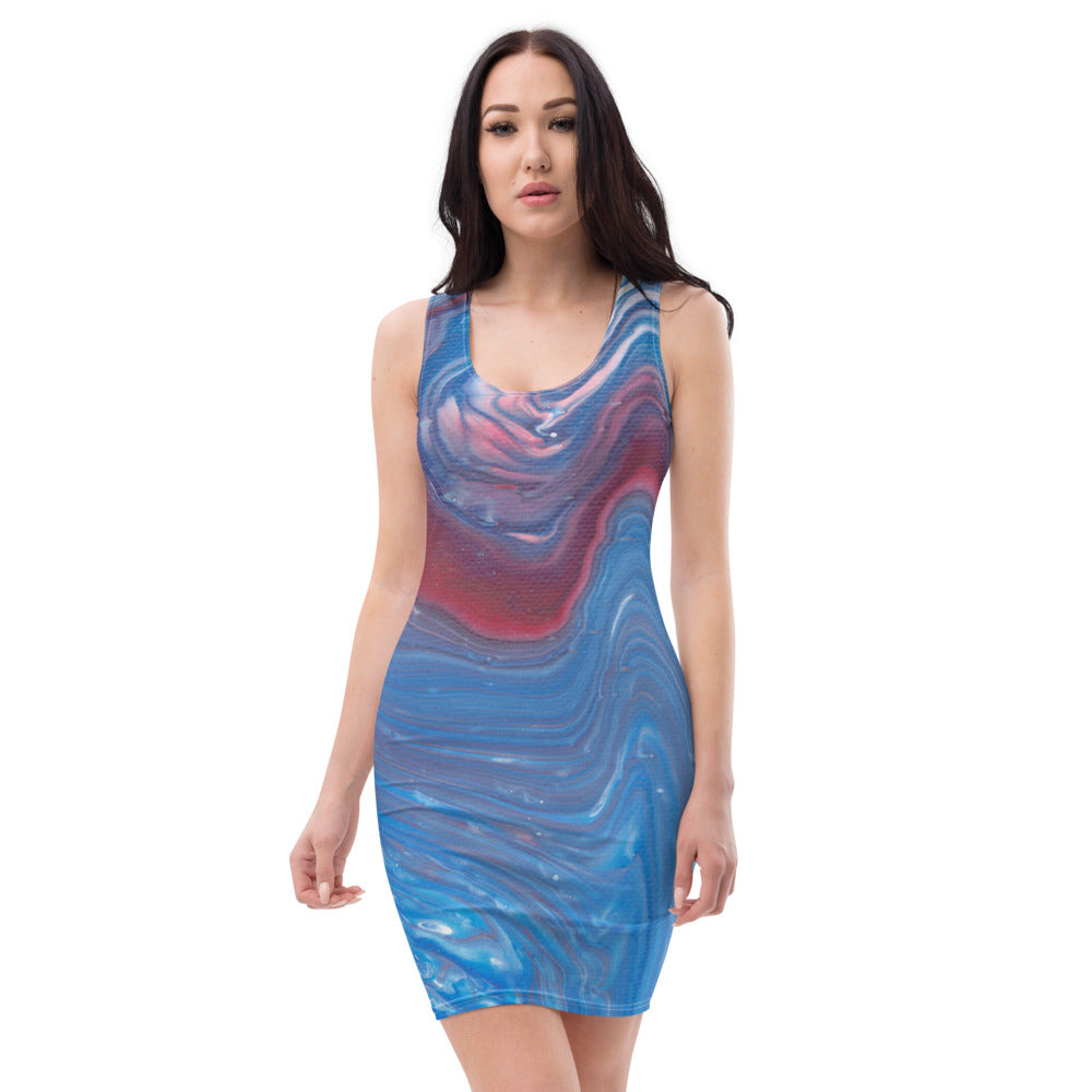 American Spiral Fitted Dress