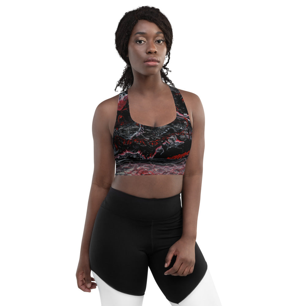 Lava and Ash DC United Inspired Longline sports bra