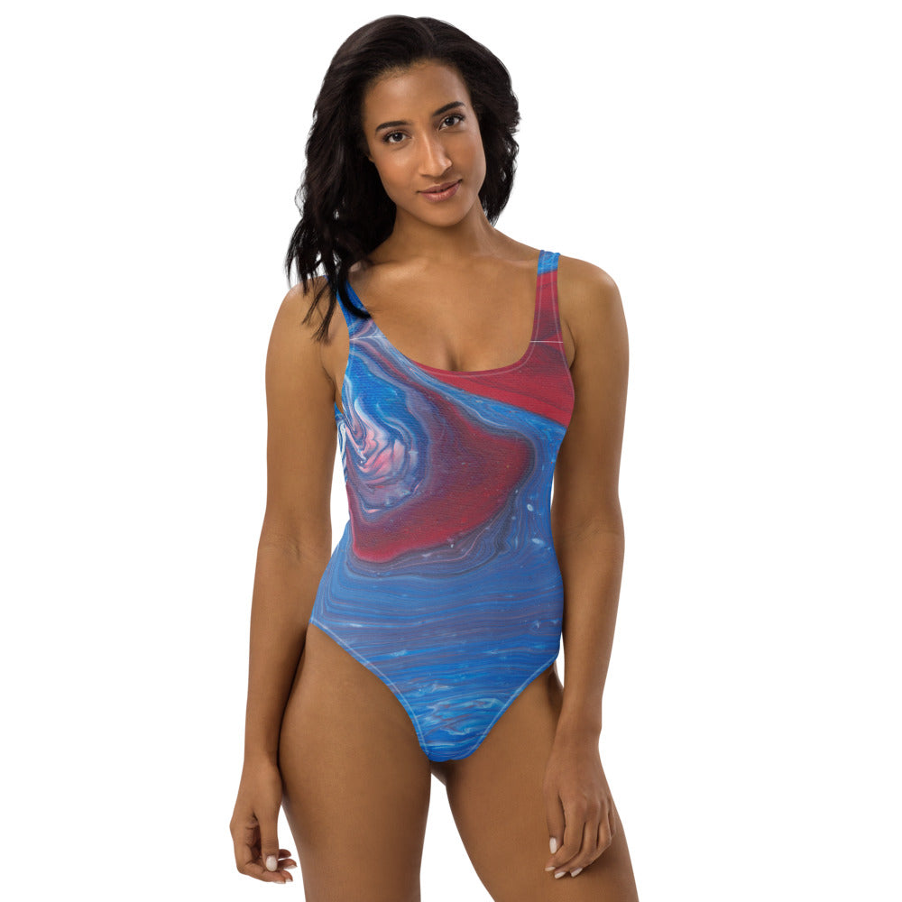 American Spiral One-Piece Swimsuit